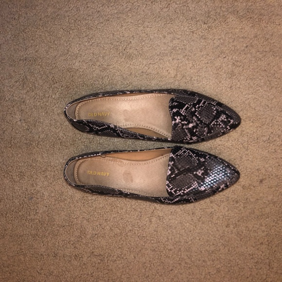 Snake Skin Patterned Work Flats - Picture 3 of 3